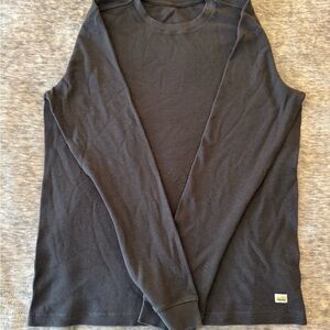 Vuori Men’s Dark Gray Waffle Crew Long Sleeve - Large - Worn Once